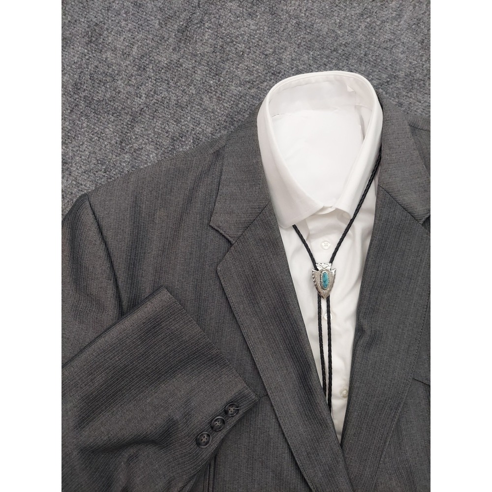 Circle S Blazer Suit Coat Mens 50R Gray‎ Western Rockabilly 2 Button USA Made